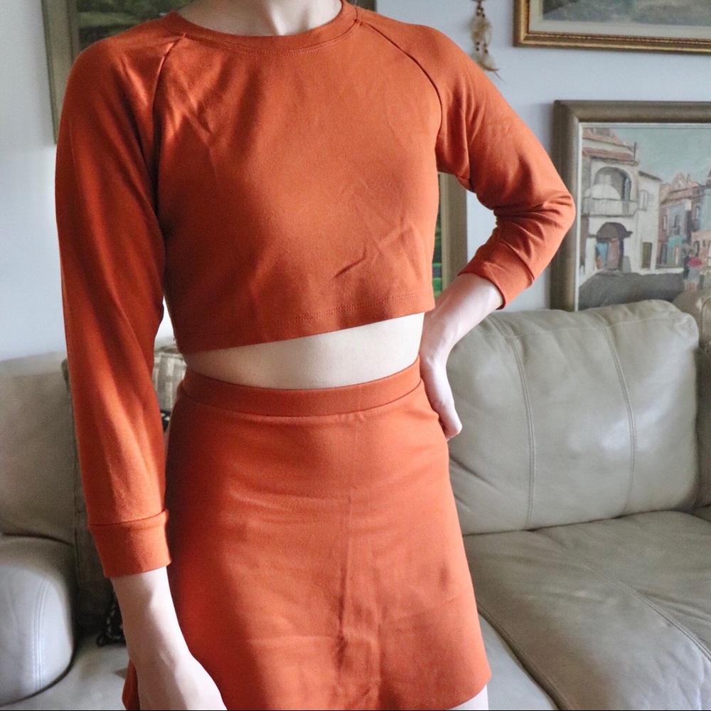 American Apparel Sweatshirt Skirt Set